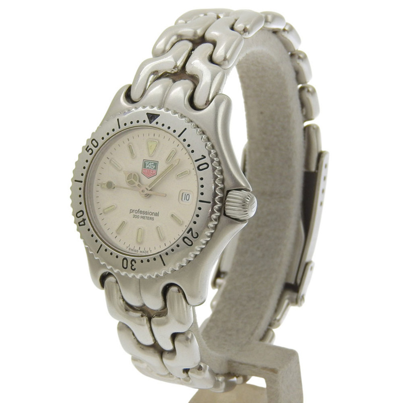 TAG Heuer Cell 手錶 S99.015,不銹鋼,石英,模擬顯示,白色錶盤,女士手錶。-1