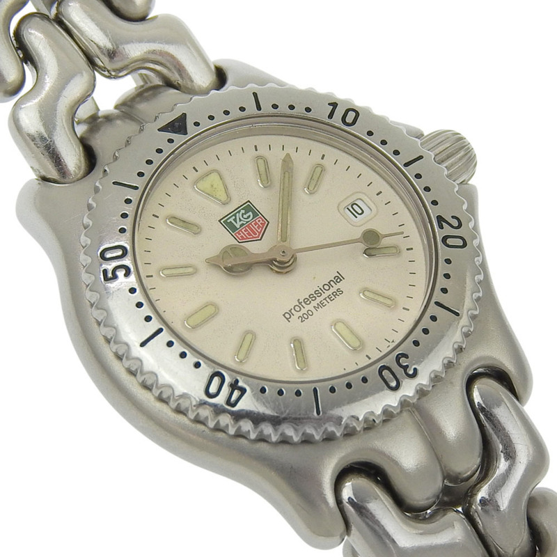 TAG Heuer Cell 手錶 S99.015,不銹鋼,石英,模擬顯示,白色錶盤,女士手錶。-2