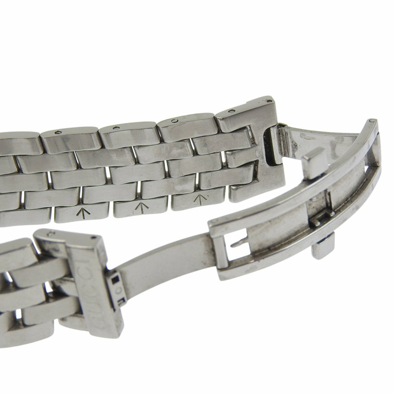 Gucci 5500M 不鏽鋼腕錶，銀色，石英機芯，指針式顯示，銀色錶盤，女錶-7