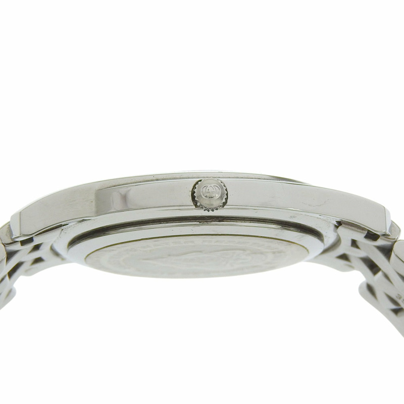 Gucci 5500M 女士不鏽鋼黑色石英模擬腕錶,附錶盤-6