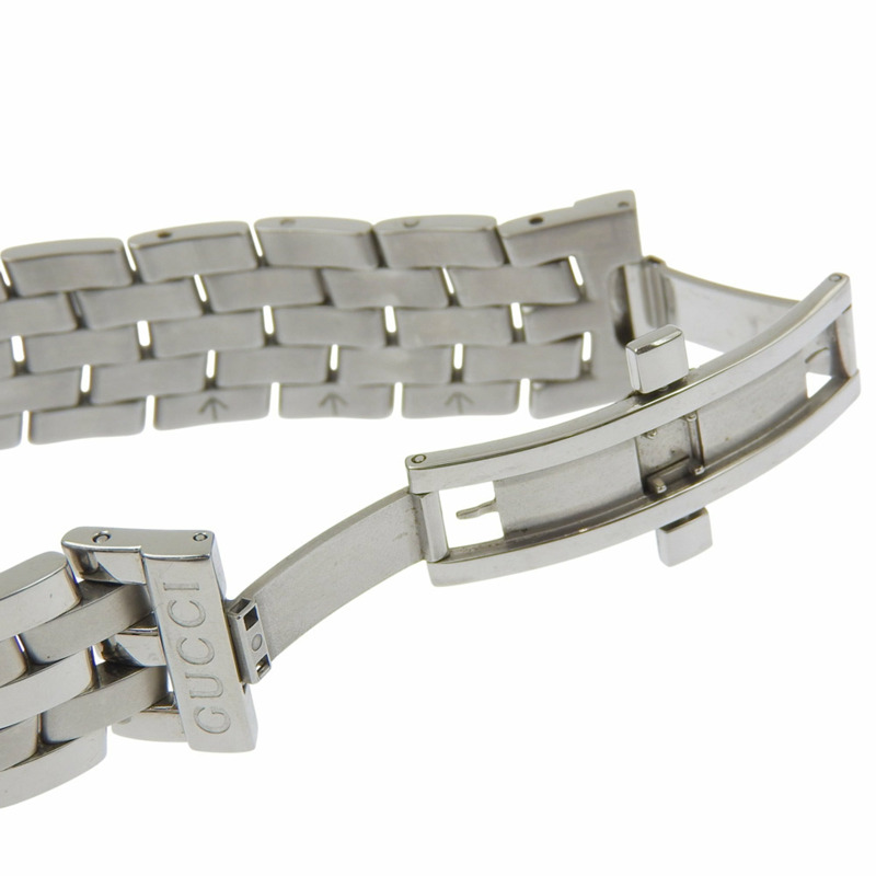 Gucci 5500M 女士不鏽鋼黑色石英模擬腕錶,附錶盤-7