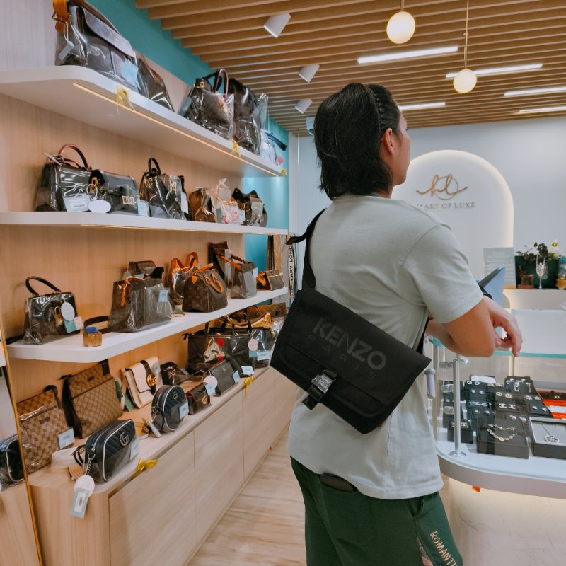 MS0628 Kenzo 凱卓 高田賢三 郵差包 小號 尼龍 帆布 挺身 全黑 48H Messenger Bag Small Nylon So Black x PHW-17