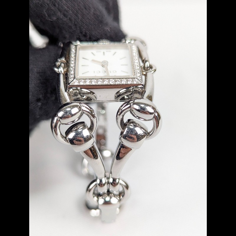 莉亞精品♡GUCCI 馬銜釦鍊帶錶 二手美品-7