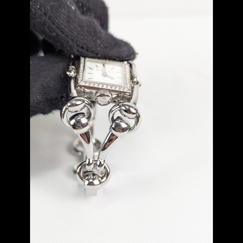 莉亞精品♡GUCCI 馬銜釦鍊帶錶 二手美品-8