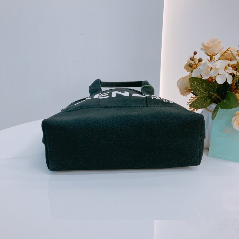 MS0629 Kenzo 凱卓 高田賢三 托特包 斜背包 單肩包 小號 帆布 挺立 黑色 銀扣 Utility Tote Bag Small Canvas Black x PHW-4