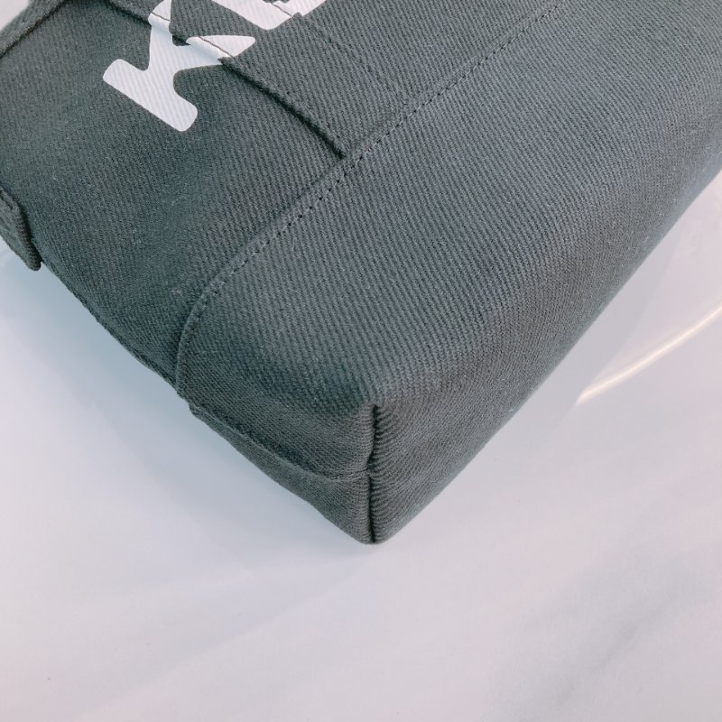 MS0629 Kenzo 凱卓 高田賢三 托特包 斜背包 單肩包 小號 帆布 挺立 黑色 銀扣 Utility Tote Bag Small Canvas Black x PHW-5
