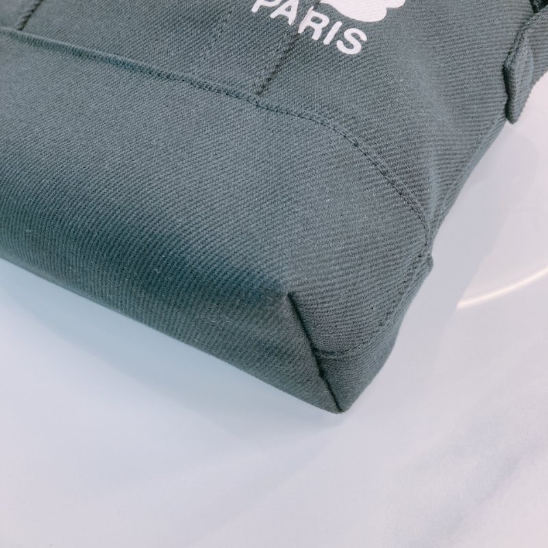 MS0629 Kenzo 凱卓 高田賢三 托特包 斜背包 單肩包 小號 帆布 挺立 黑色 銀扣 Utility Tote Bag Small Canvas Black x PHW-6