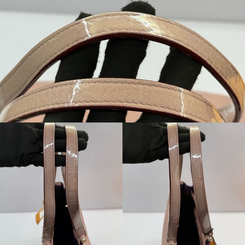 TODS 粉色牛皮肩背包-5