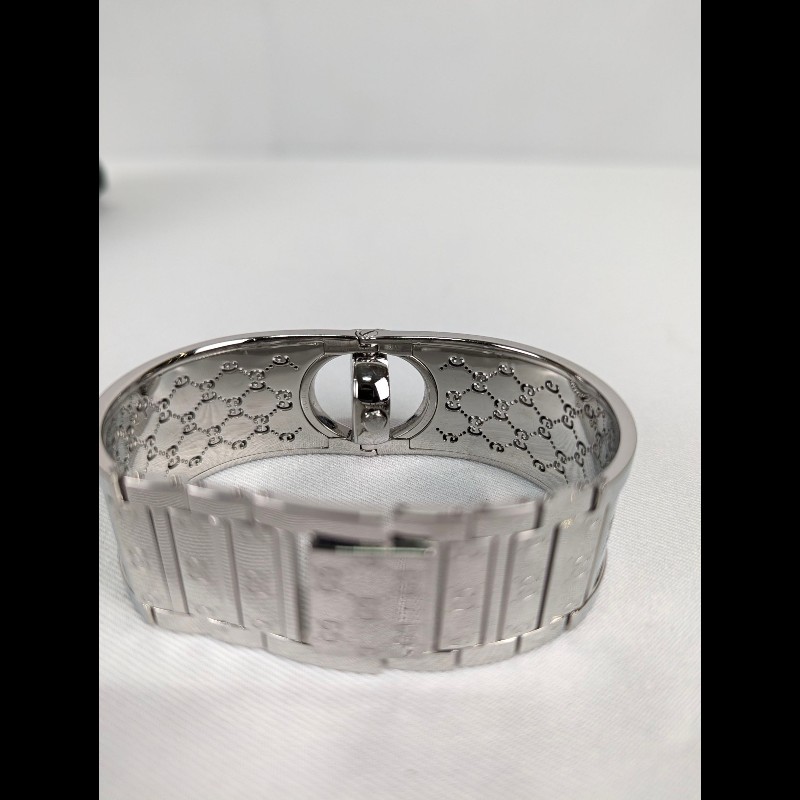 莉亞精品♡GUCCI 翻轉錶盤圓鑽錶 二手美品-6