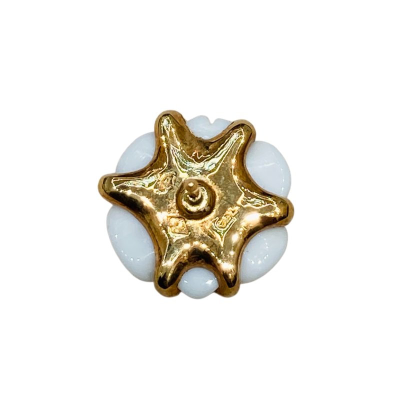 CHANEL 香奈兒 山茶花系列耳釘 18K 白陶瓷-7