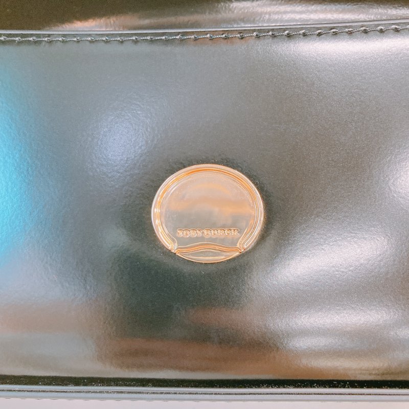 MS0630 Tory Burch 湯麗柏琦 長方形包 腋下 斜背 光滑牛皮 黑色 金扣 Robinson Spazzolato Rectangular Shoulder Bag Smooth Calfskin Black x GHW-12