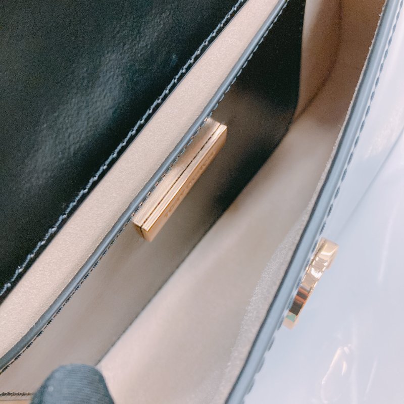 MS0630 Tory Burch 湯麗柏琦 長方形包 腋下 斜背 光滑牛皮 黑色 金扣 Robinson Spazzolato Rectangular Shoulder Bag Smooth Calfskin Black x GHW-13