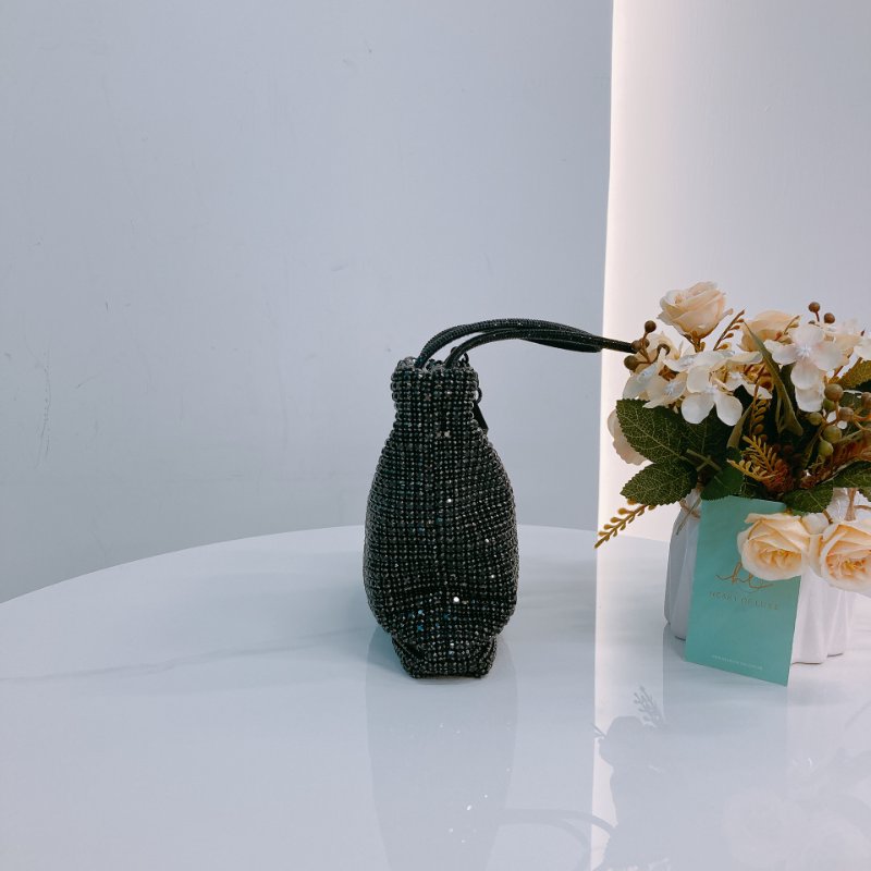 MS0631 Tory Burch 湯麗柏琦 黑水鑽 閃亮 貓頭鷹 迷你包 黑色 銀扣 Night Owl Tote Bag Mini Crystal Black x PHW-2