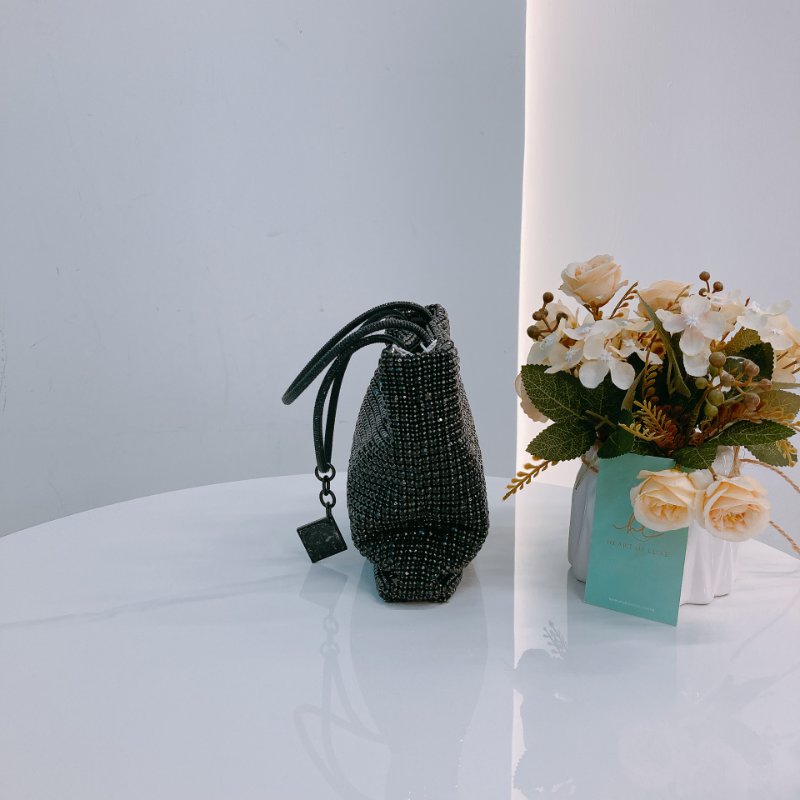 MS0631 Tory Burch 湯麗柏琦 黑水鑽 閃亮 貓頭鷹 迷你包 黑色 銀扣 Night Owl Tote Bag Mini Crystal Black x PHW-3