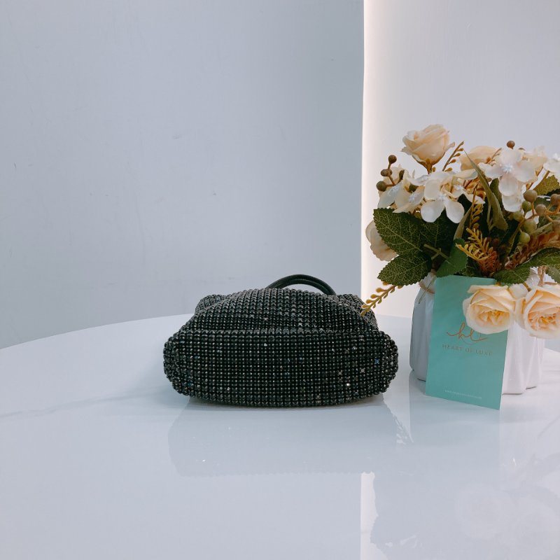 MS0631 Tory Burch 湯麗柏琦 黑水鑽 閃亮 貓頭鷹 迷你包 黑色 銀扣 Night Owl Tote Bag Mini Crystal Black x PHW-4