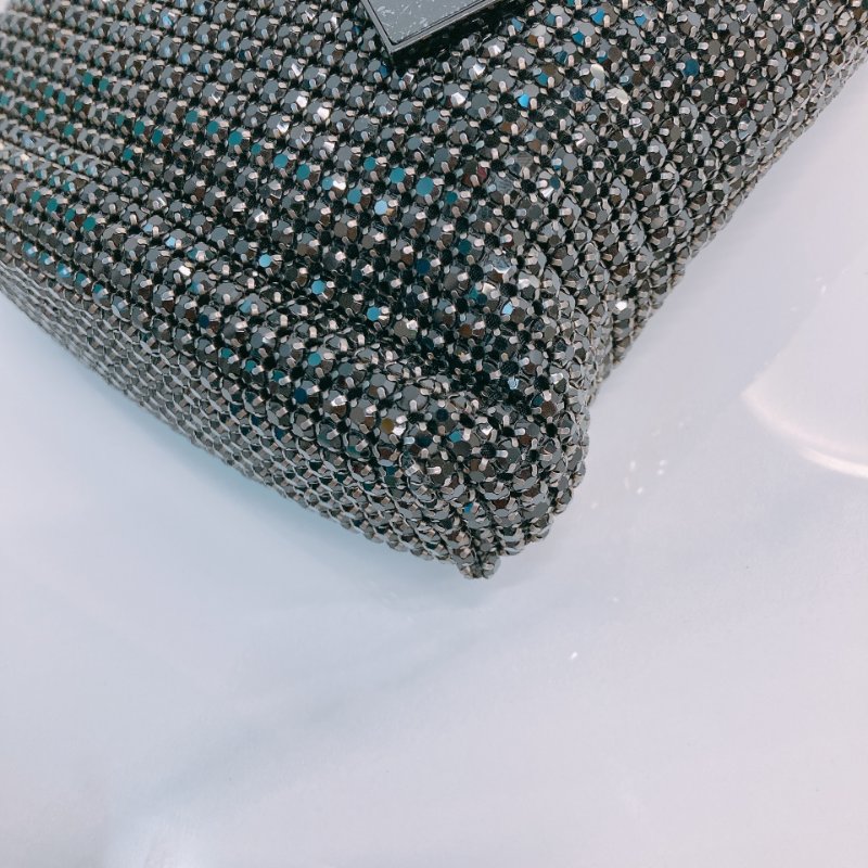 MS0631 Tory Burch 湯麗柏琦 黑水鑽 閃亮 貓頭鷹 迷你包 黑色 銀扣 Night Owl Tote Bag Mini Crystal Black x PHW-8