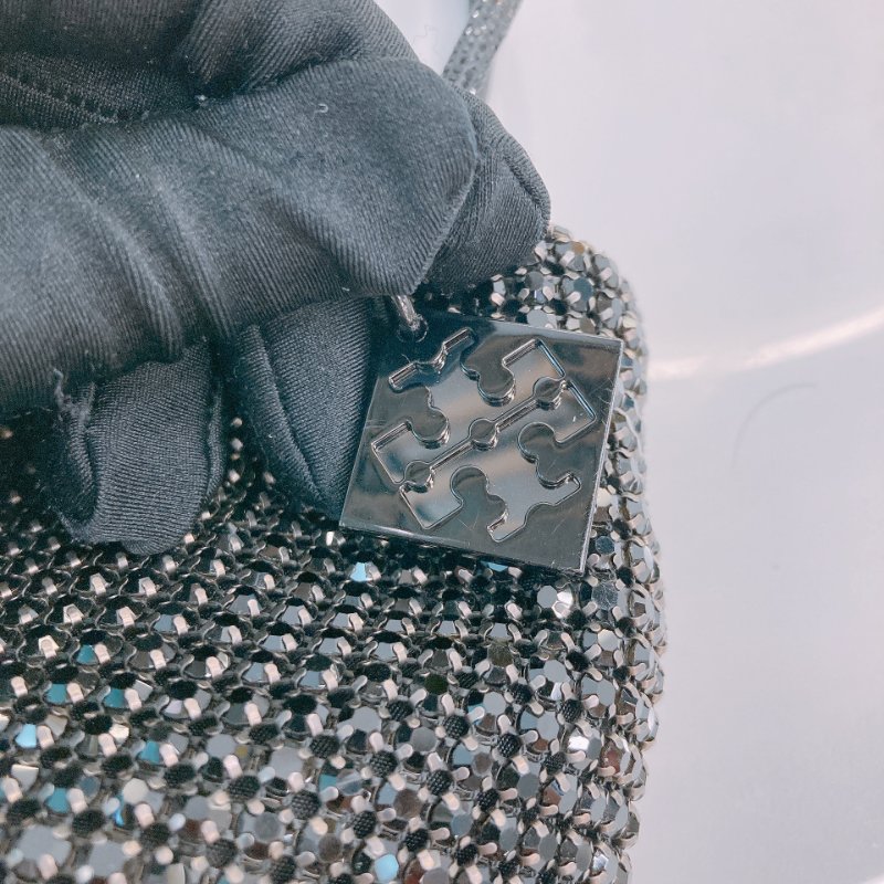 MS0631 Tory Burch 湯麗柏琦 黑水鑽 閃亮 貓頭鷹 迷你包 黑色 銀扣 Night Owl Tote Bag Mini Crystal Black x PHW-9