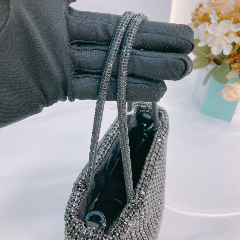 MS0631 Tory Burch 湯麗柏琦 黑水鑽 閃亮 貓頭鷹 迷你包 黑色 銀扣 Night Owl Tote Bag Mini Crystal Black x PHW-11