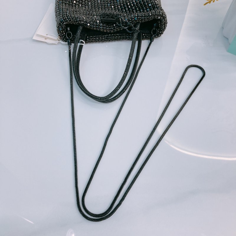 MS0631 Tory Burch 湯麗柏琦 黑水鑽 閃亮 貓頭鷹 迷你包 黑色 銀扣 Night Owl Tote Bag Mini Crystal Black x PHW-12