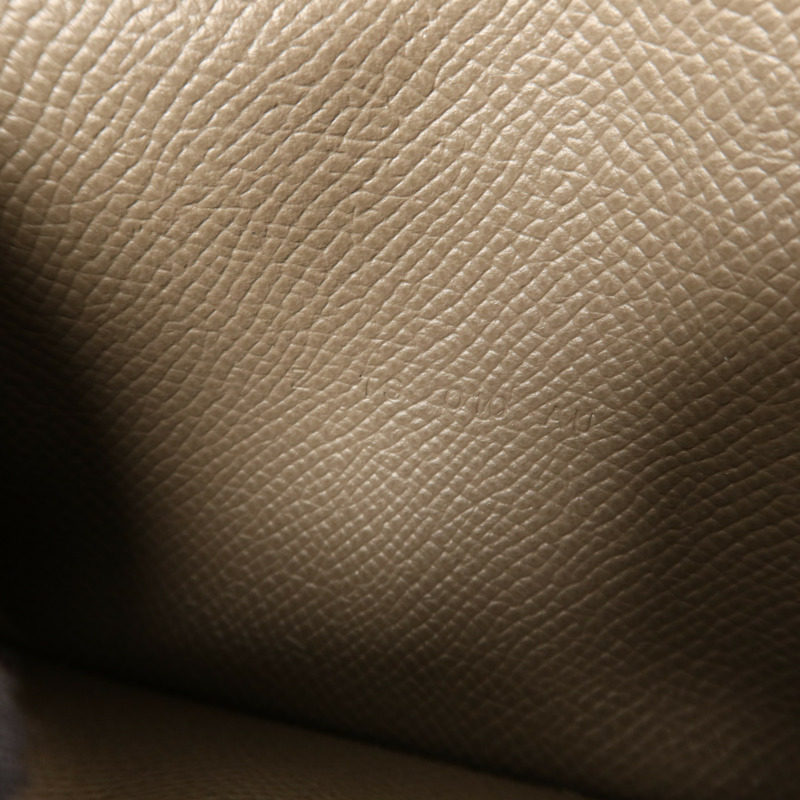 HERMES Epsom皮革Kelly Pocket錢包Etain-6