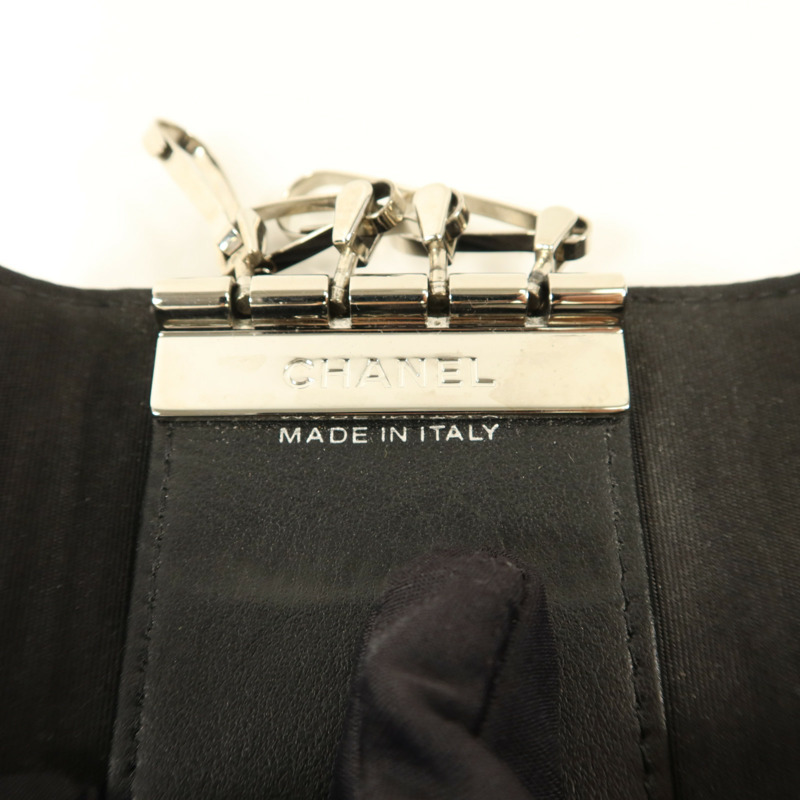 CHANEL 牛皮皮革Camellia Embossed Key Pouch鎖匙包-6