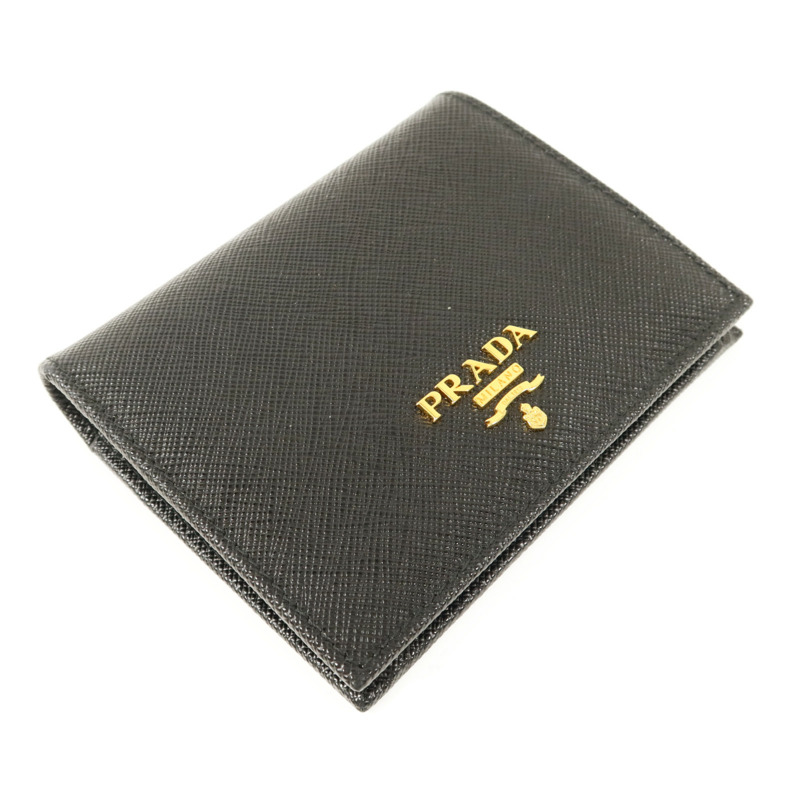 PRADA Saffiano皮革Small Bifold Wallet錢包-2