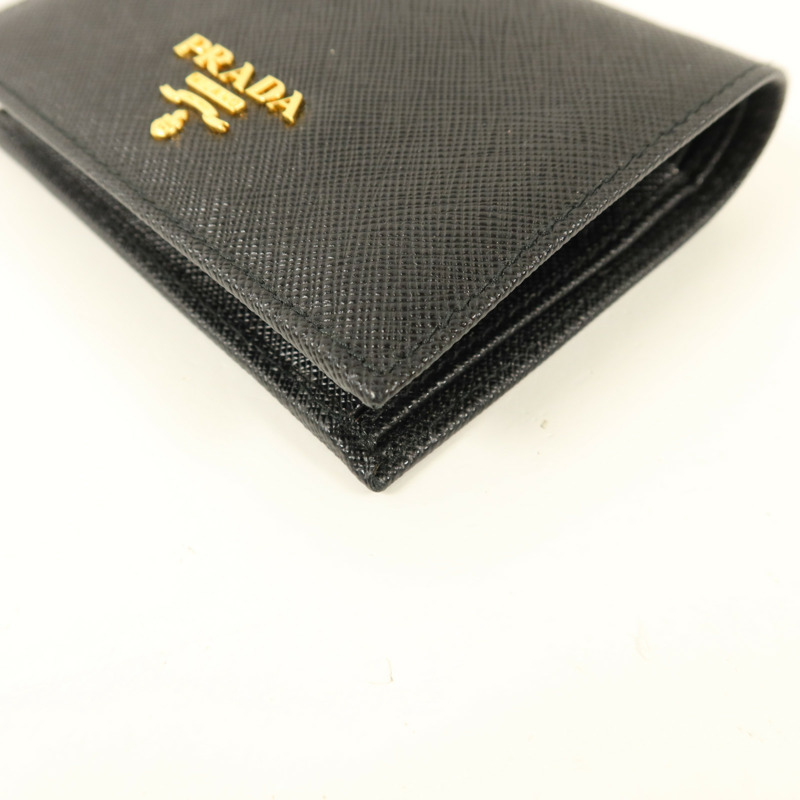 PRADA Saffiano皮革Small Bifold Wallet錢包-12
