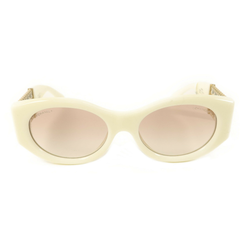 CHANEL PVC/金屬Oval Sunglasses太陽眼鏡-0