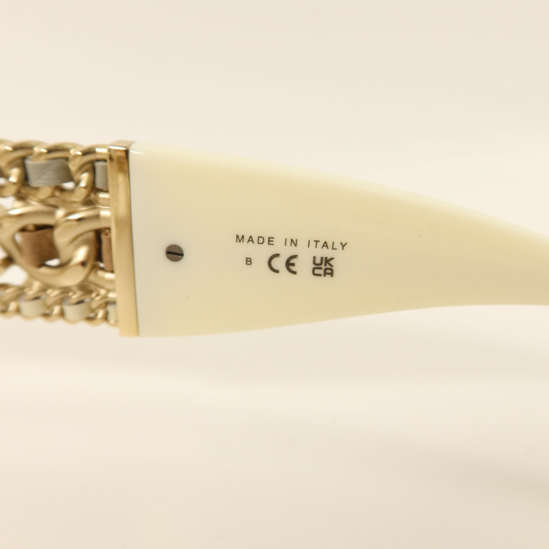 CHANEL PVC/金屬Oval Sunglasses太陽眼鏡-6