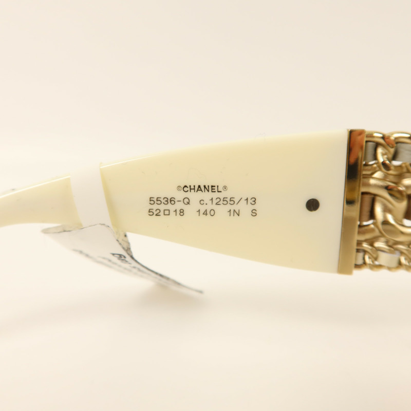 CHANEL PVC/金屬Oval Sunglasses太陽眼鏡-7