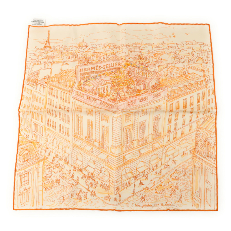 HERMES 絲質Scarf 40x40絲巾-1
