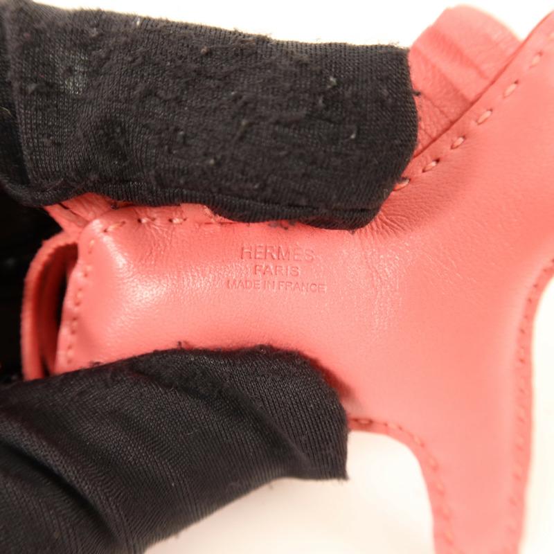 HERMES Milo皮革Rodeo PM掛飾Rose Azalee-4