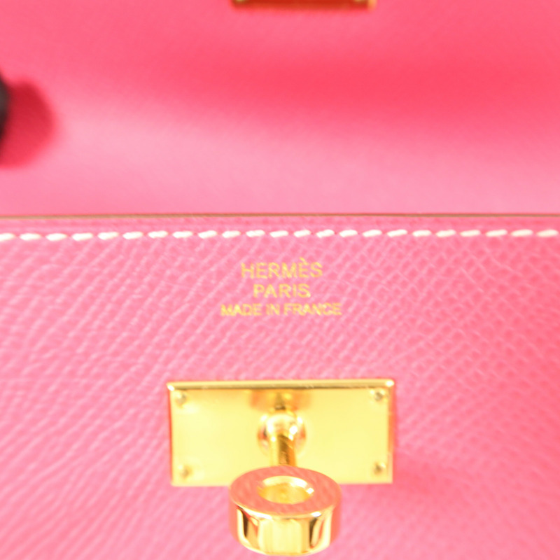 HERMES Epsom皮革Kelly Wallet長錢包Rose Tyrien-5