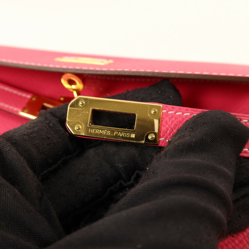 HERMES Epsom皮革Kelly Wallet長錢包Rose Tyrien-9