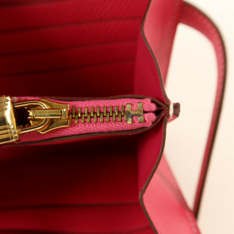 HERMES Epsom皮革Kelly Wallet長錢包Rose Tyrien-15