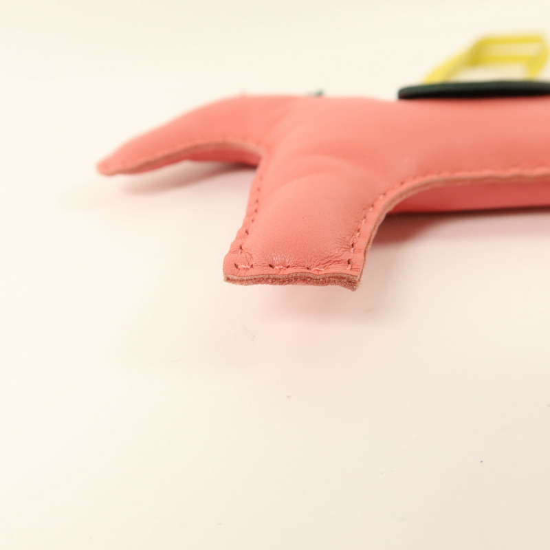 HERMES Milo皮革Rodeo GM掛飾Malachite/Rose Azalee-6