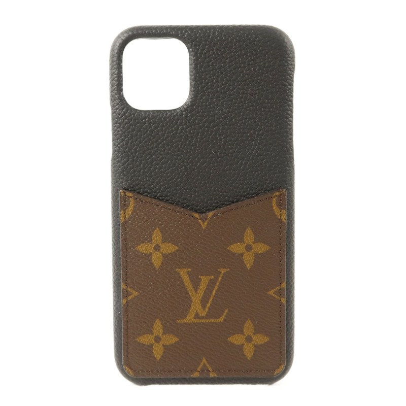 LOUIS VUITTON Monogram/牛皮皮革IPhone 11 Pro Max Bumper Phone Case手機殼-0