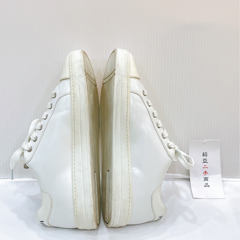 莉亞精品♡ Prada 白鞋帆布鞋 39 二手-4