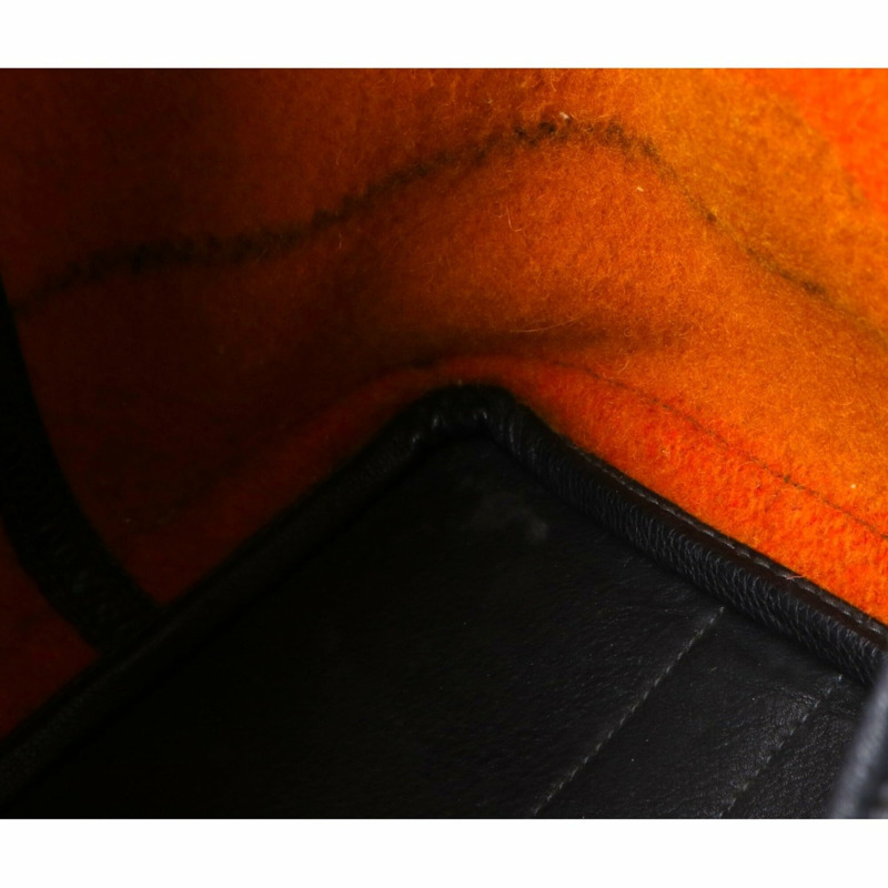 愛馬仕 Hermes Rocabar 羊毛 x Negonda 銀色五金 Garden Party 36 (PM) 手提包 芥末橙黑色 女士-7