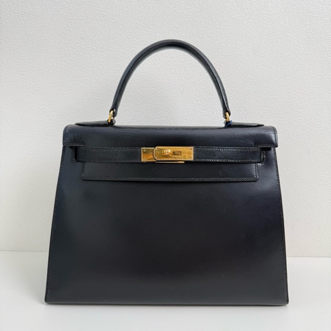 Hermes /愛馬仕 kelly 28 黑金box 手提包