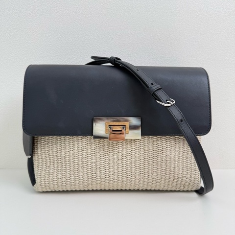 Balenciaga/巴黎世家 編織斜挎包 銀扣