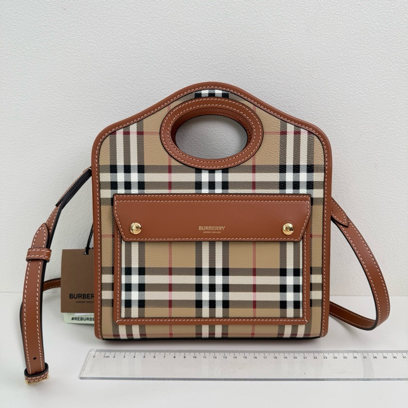 博柏利/Burberry 迷你 Pocket格紋手提斜挎包-1