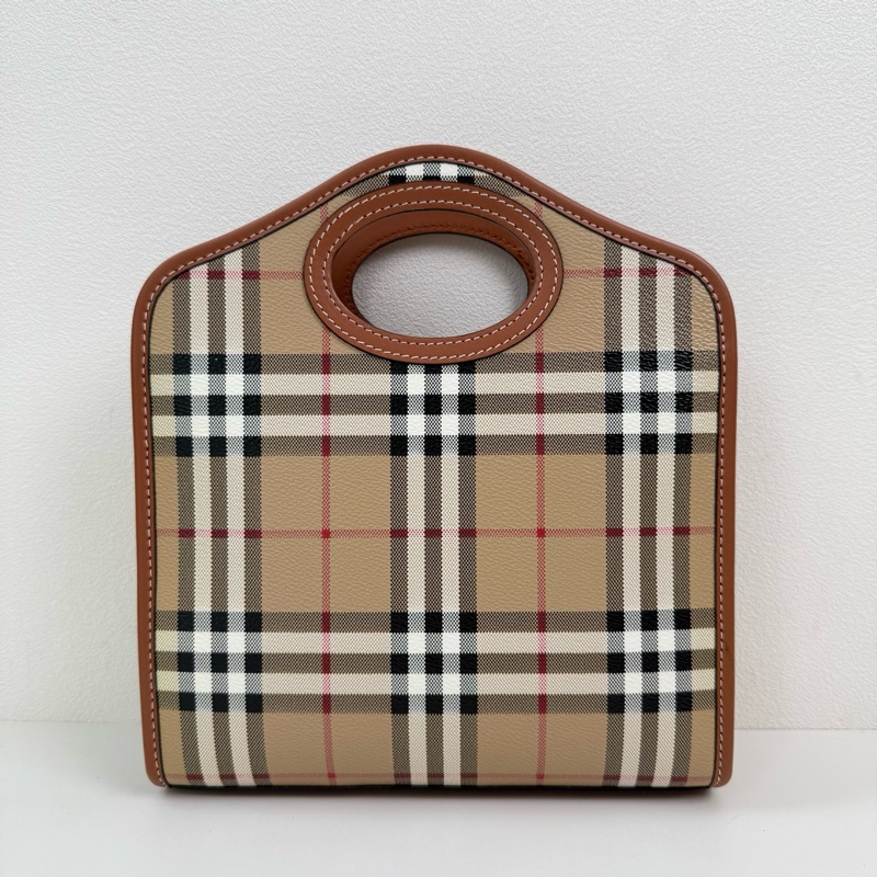 博柏利/Burberry 迷你 Pocket格紋手提斜挎包-2