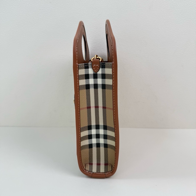 博柏利/Burberry 迷你 Pocket格紋手提斜挎包-4