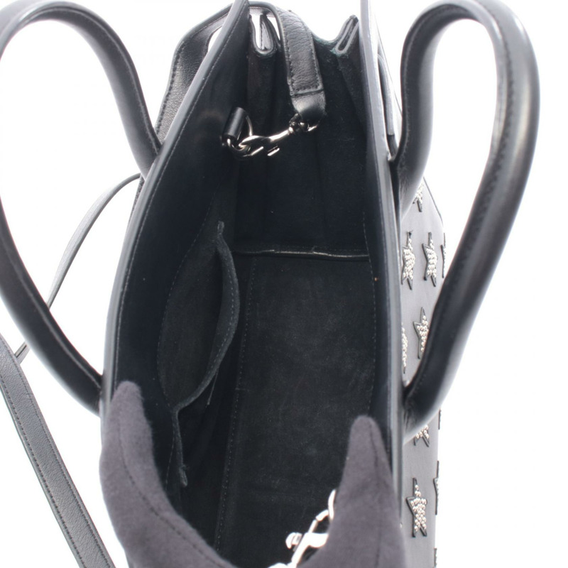 SAINT LAURENT PARIS Sac de Jour Baby 星形鉚釘手提包,黑色皮革,二手女款-2