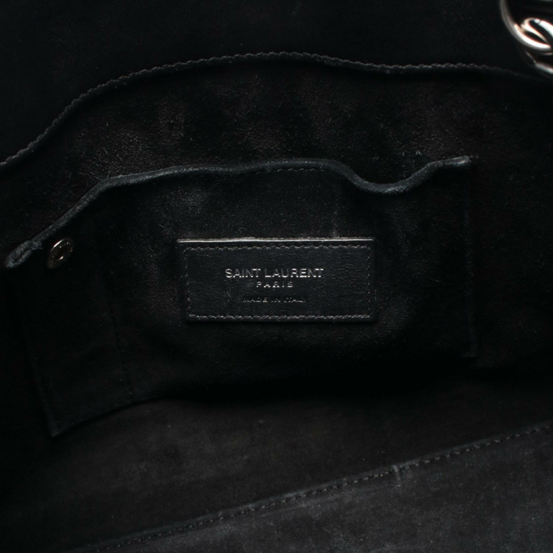 SAINT LAURENT PARIS Sac de Jour Baby 星形鉚釘手提包,黑色皮革,二手女款-3
