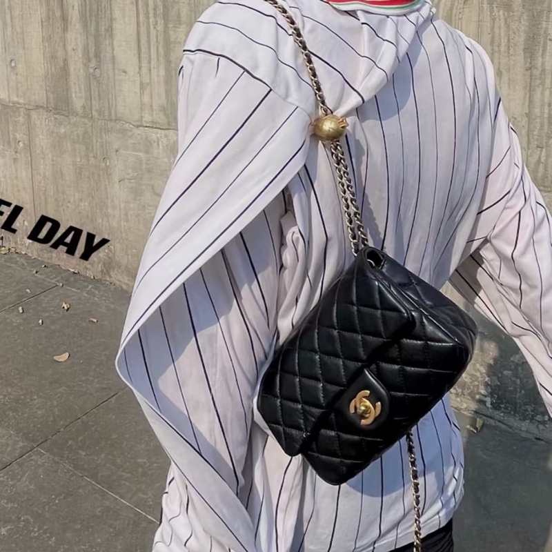 🌳CHANEL香奈兒黑金金球CF20 芯片款 CF大mini 芯片款-0