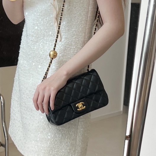 🌳CHANEL香奈兒黑金金球CF20 芯片款 CF大mini 芯片款-6