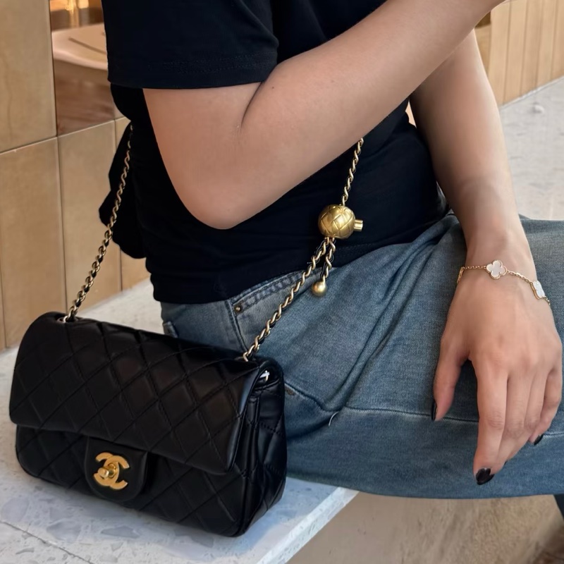 🌳CHANEL香奈兒黑金金球CF20 芯片款 CF大mini 芯片款-7