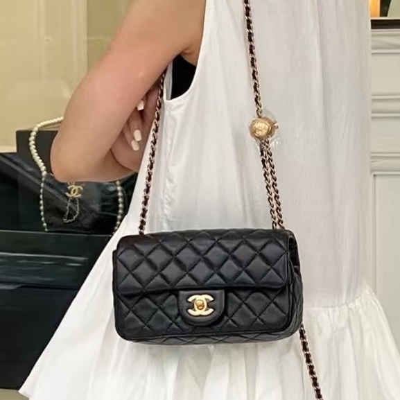 🌳CHANEL香奈兒黑金金球CF20 芯片款 CF大mini 芯片款-9